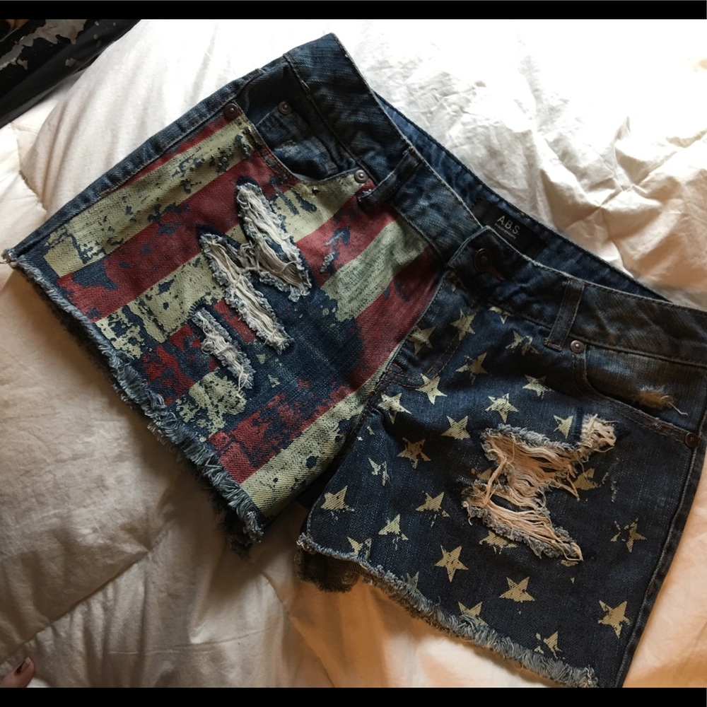 A.B.S. American flag shorts. By Allen Schwartz